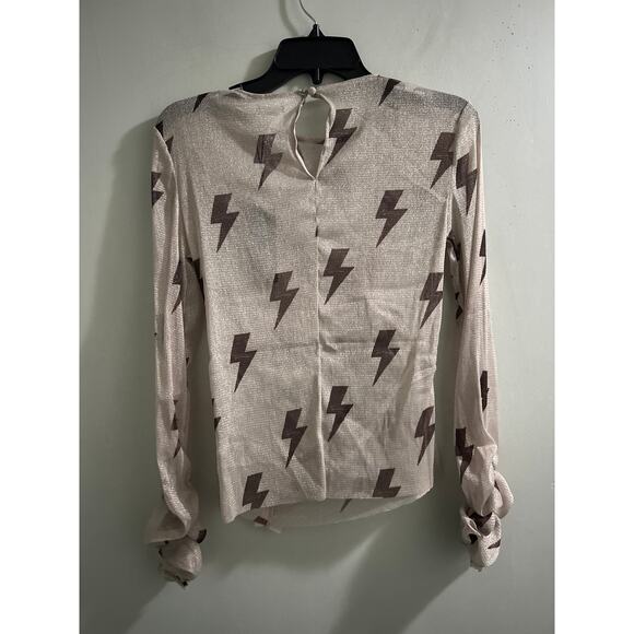 One Teaspoon LIGHTNING PARTY LONGSLEEVE TOP size Medium New - Picture 6 of 8
